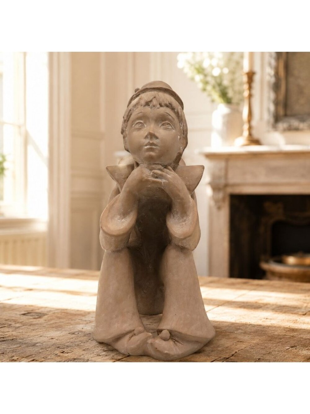 Vintage Austin Productions Seated Clown Boy 80s Sitting Figurine 9"